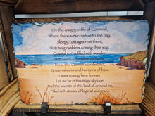 Load image into Gallery viewer, Original Cornish Artwork And Poetry On Slate The Craggy Cliffs