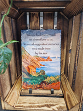 Load image into Gallery viewer, Original Cornish Artwork And Poetry On Slate Cliff Cottage Lamorna Cove Cornwall