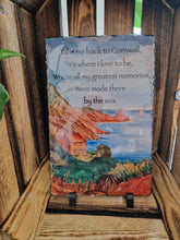 Load image into Gallery viewer, Original Cornish Artwork And Poetry On Slate Cliff Cottage Lamorna Cove Cornwall