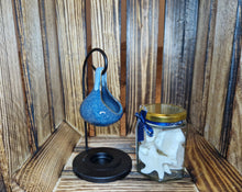 Load image into Gallery viewer, Grey Ceramic Hanging Tear Drop Wax Melter Oil Burner With 10 Wax Melts