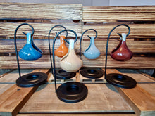 Load image into Gallery viewer, Grey Ceramic Hanging Tear Drop Wax Melter Oil Burner With 10 Wax Melts