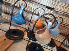 Load image into Gallery viewer, Grey Ceramic Hanging Tear Drop Wax Melter Oil Burner With 10 Wax Melts