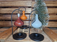 Load image into Gallery viewer, Grey Ceramic Hanging Tear Drop Wax Melter Oil Burner With 10 Wax Melts