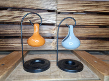 Load image into Gallery viewer, Grey Ceramic Hanging Tear Drop Wax Melter Oil Burner With 10 Wax Melts