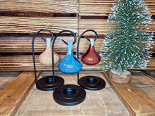 Load image into Gallery viewer, Grey Ceramic Hanging Tear Drop Wax Melter Oil Burner With 10 Wax Melts