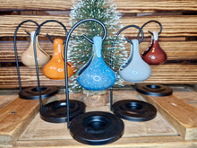 Load image into Gallery viewer, Grey Ceramic Hanging Tear Drop Wax Melter Oil Burner With 10 Wax Melts