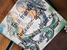 Load image into Gallery viewer, Original Cornish Artwork Tile Best Friends Mermaid Quote
