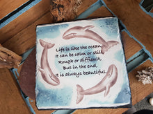 Load image into Gallery viewer, Natural Slate Original Cornish Artwork Life Is Like The Ocean