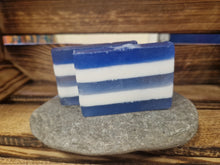 Load image into Gallery viewer, Handmade Cornish Blue Soap Bar With Caribbean Seas Fragrance
