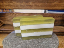 Load image into Gallery viewer, Handmade Cornish Green Soap Bar With Bluebells Fragrance
