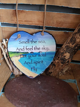 Load image into Gallery viewer, Natural Heart Slate Original Cornish Artwork
