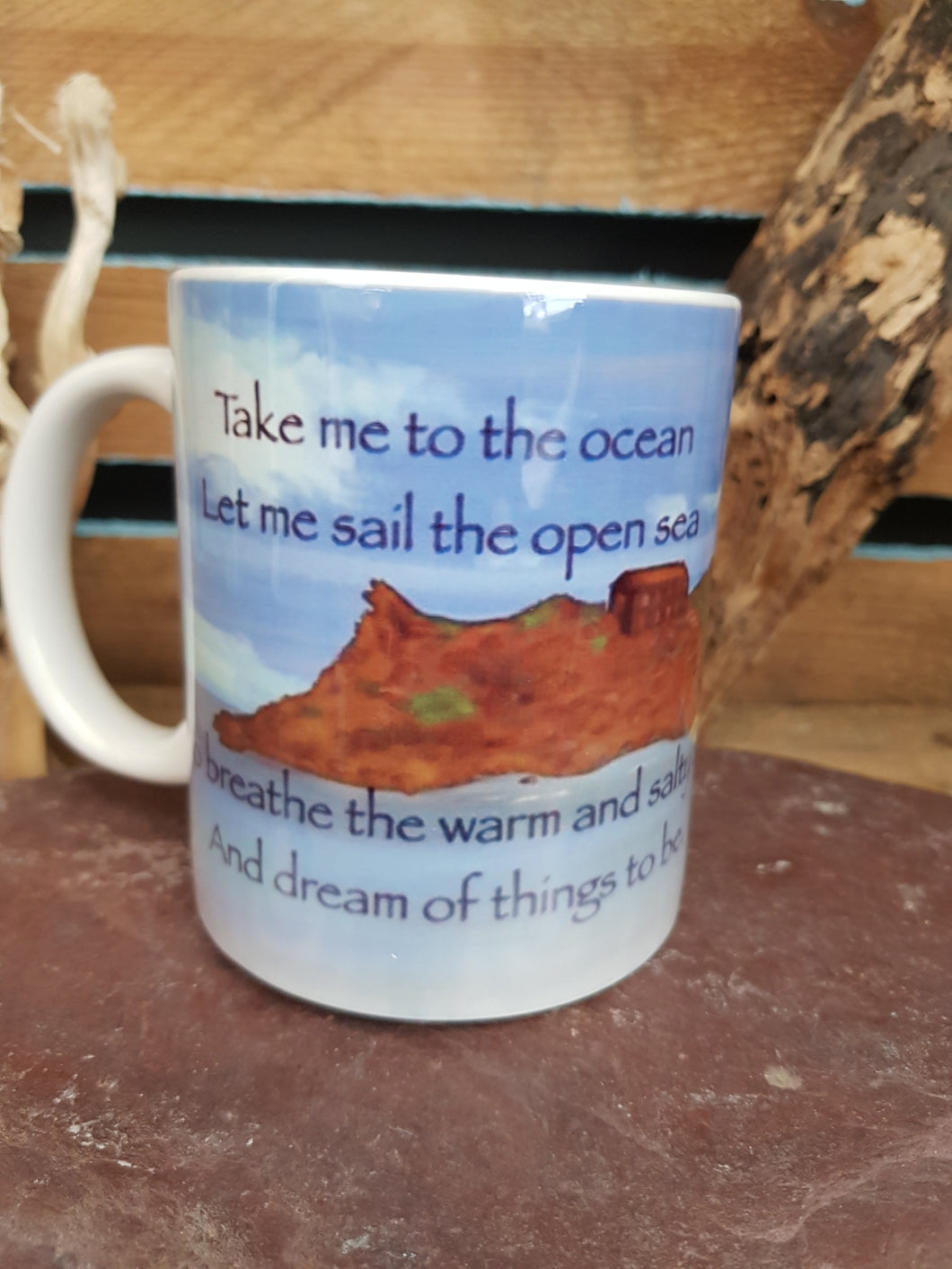Cornish Mug With Original Artwork Take Me To The Ocean