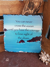 Load image into Gallery viewer, Natural Slate Original Cornish Artwork Cross The Ocean
