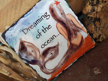 Load image into Gallery viewer, Natural Slate Original Cornish Artwork Mermaid
