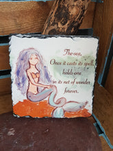 Load image into Gallery viewer, Natural Slate Original Cornish Artwork Mermaid
