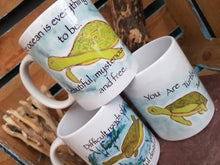 Load image into Gallery viewer, Cornish Mug With Original Artwork Turtle Quote
