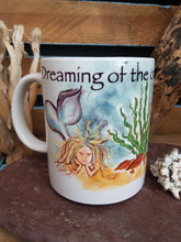 Load image into Gallery viewer, Cornish Mermaid Mug With Original Artwork Dreaming Of The Ocean
