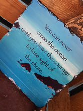 Load image into Gallery viewer, Natural Slate Original Cornish Artwork Cross The Ocean
