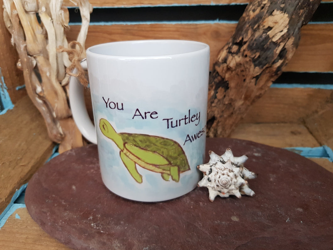 Cornish Mug With Original Artwork Turtley Awesome