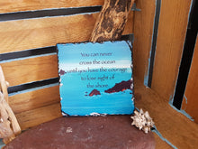 Load image into Gallery viewer, Natural Slate Original Cornish Artwork Cross The Ocean
